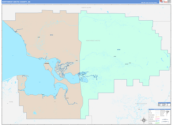 Northwest Arctic Borough (County), AK Wall Map